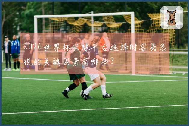 2026世界杯买球平台选择时容易忽视的关键因素有哪些？